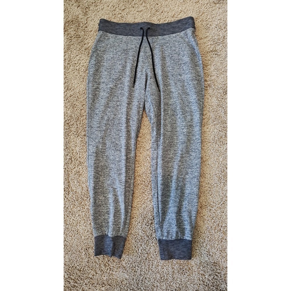 Athleta Women Heathered Gray Joggers Medium Gray Used Athleisure Drawstring